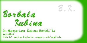 borbala kubina business card